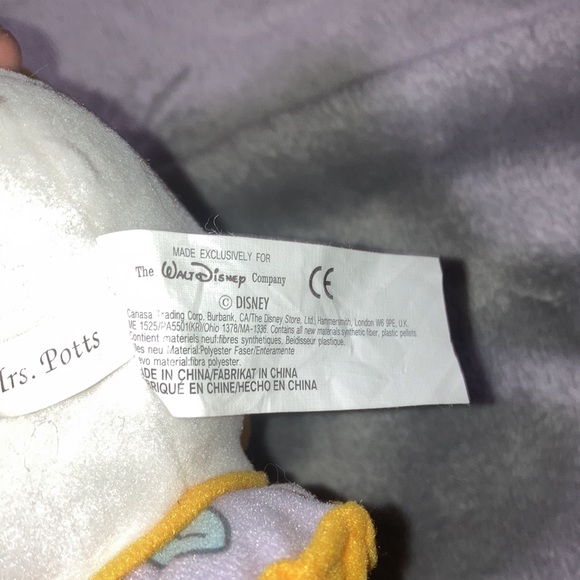 Disney Store Mrs. Potts Bean Bag Plush Beauty And The Beast - Picture 4 of 10